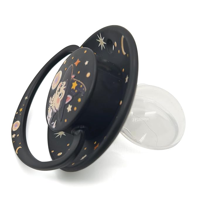Cute Adult Size Pacifier: Big Shield Paci for Anxiety with Paci Clips - Soft Silicone Large Nipple for Sleep