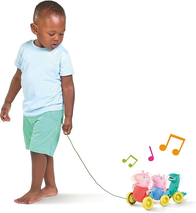 Toomies Grow with Peppa Pig - Pull Along Peppa - Peppa Pig Musical Walking & Crawling Baby Toy with Wheels - Baby Musical Toys with Wibble Wobble Action - 18 Months & Up (E73527)