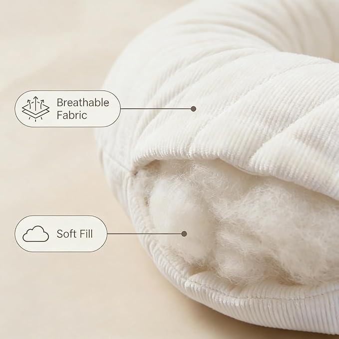 Oversize Baby Lounger for Newborn - 0-12 Months Infant Lounger Breathable Cotton Baby Nest Lounger Playtime Mat for Infant Essentials Baby Shower Gifts (Pink)