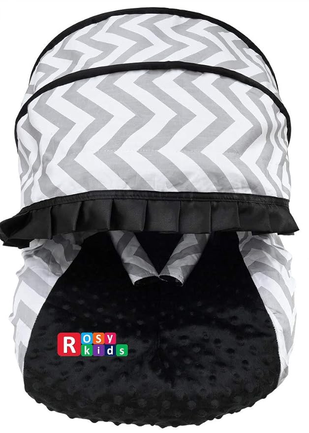 Rosy Kids Infant Carseat Canopy Cover 3 Pc Whole Caboodle Baby Car Seat Cover Kit Cotton C030600