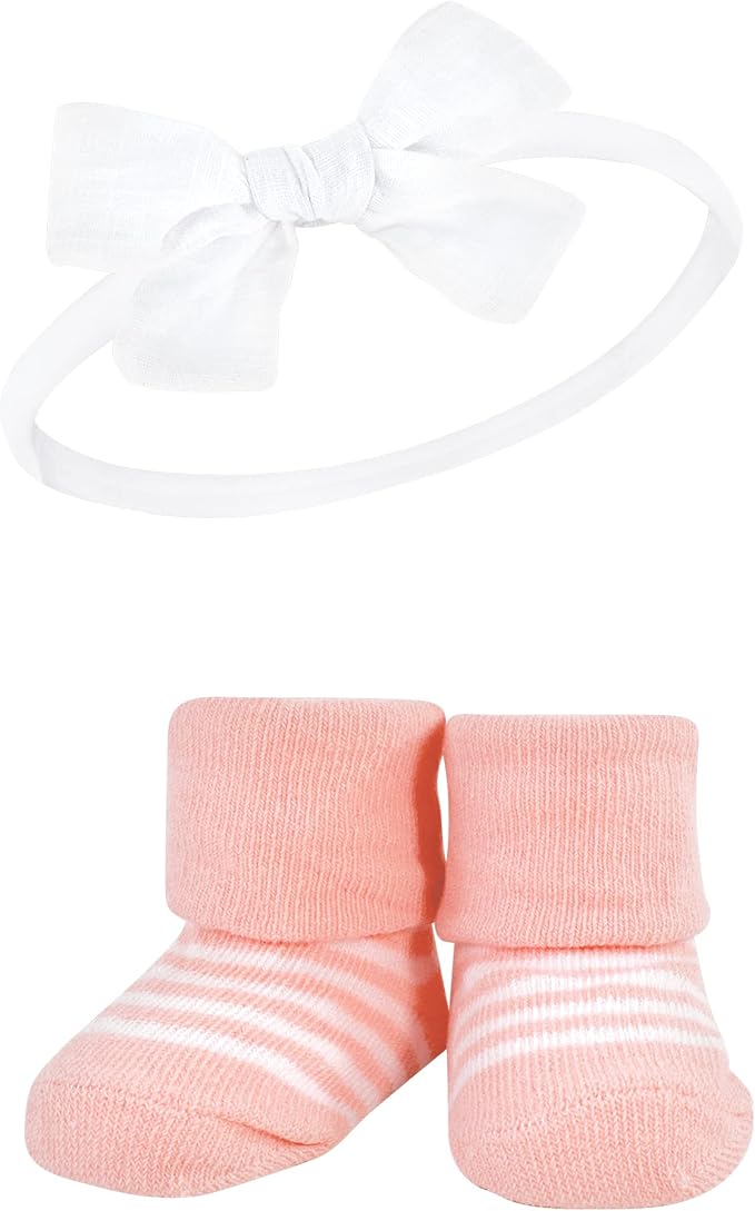 Hudson Baby Girl's Headband and Socks Giftset