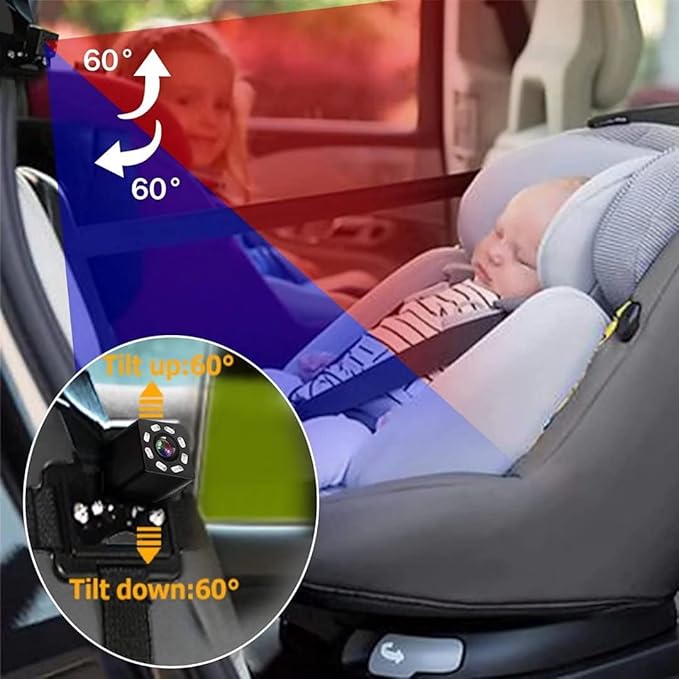 Baby Car Mirror Safety Seat Mirror Camera and Monitor with Infrared Night Vision Best Baby Monitor for Car Seat