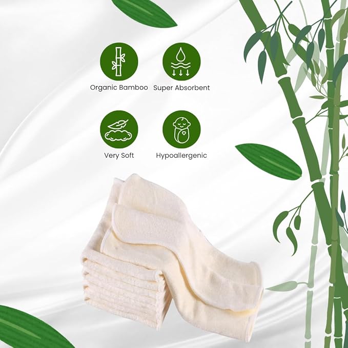 Baby Washcloths 6-Pack, Ultra Soft Viscose, 7.87 x 7.87 inches, 2-Layer Deluxe, Super Absorbent, Machine Washable, Newborn Bath Towels, Infant Shower, Gentle on Skin, Face Wash Cloths for Babies