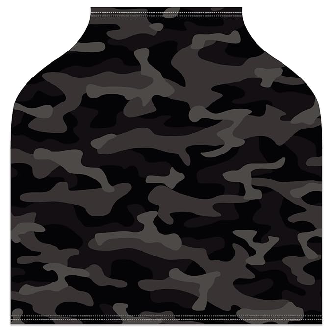 Baby Car Seat Stroller Covers Black and Grey Camouflage Nursing Cover Breastfeeding Scarf Soft Breathable Stretchy Coverage Carseat Canopy Cover for Boys and Girls Soft Breathable Multi Use