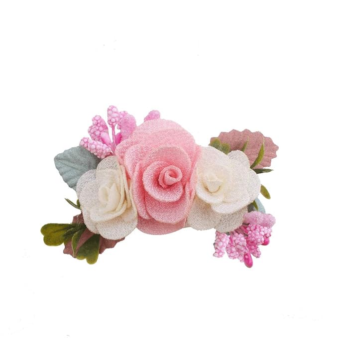 Flower Hair Clips Set-Cherrboll 3pcs Floral Hair Bow Accessories for Baby Girl Toddles Teen Gifts