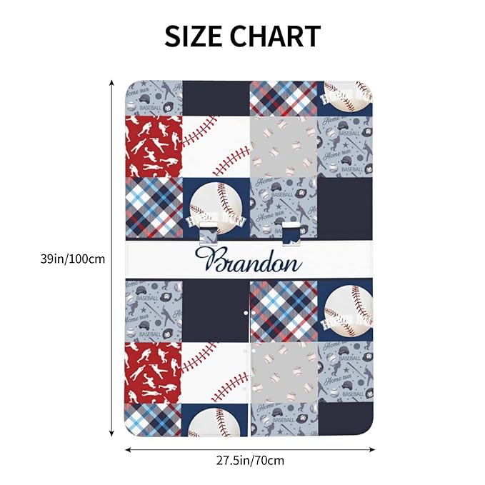 Personalized Baby Car Seat Canopy for Babies, Custom Name Car Seat Covers for Boys and Girls, Opening Minky Nursing Breastfeeding Cover for Infant, Carseat Canopies for Newborn (Baseball Theme)