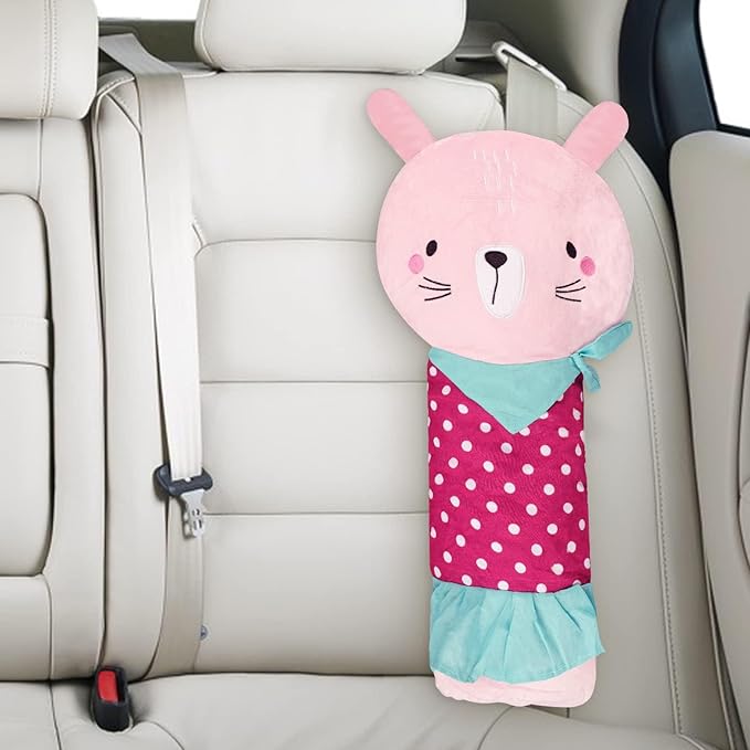 Kids Seat Belt Pillow Cartoon Car Travel Pillow Neck Support Car Pillow Seat Belt Shoulder Cover Pillow Headrest Shoulder Pillow Soft Auto Seat Belt Cushion Back Cushion Car Trim