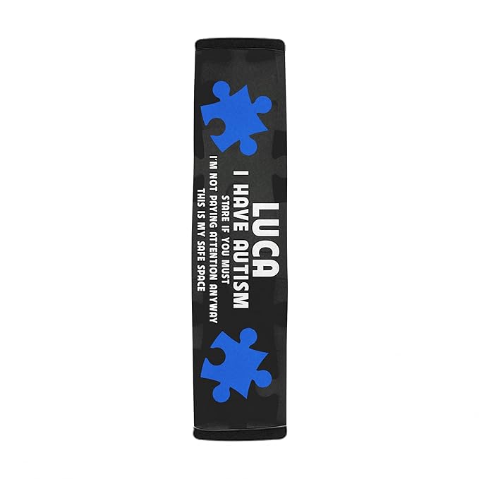 I Have Autism Seat Belt Cover Personalized Special Need Autistic Car Seat Belt Covers for Kid Children Autsim Awareness Medical Alert Seat Belt Cover Custom Name 29