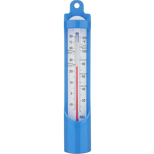 Swimming Pool Thermometer 230 mm - Scoop Sampling Water Temperature Thermometer for Bath Swimming Pool Ice Bath - Easy to use Water Thermometer
