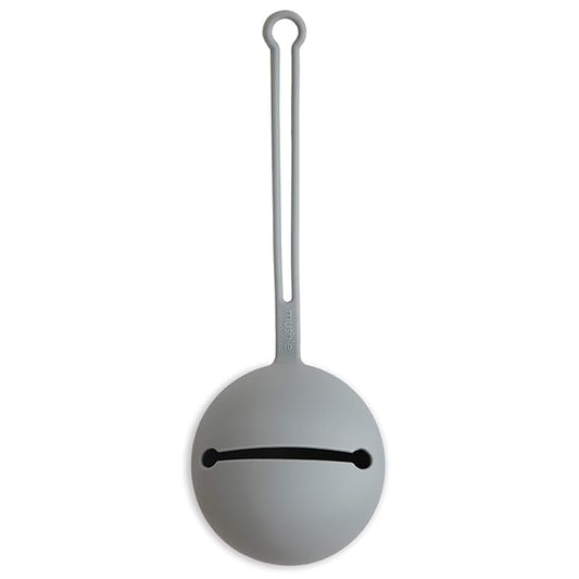 mushie Silicone Pacifier Holder Case (Stone)