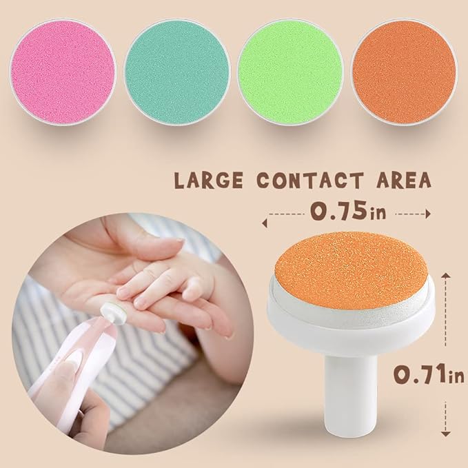 haakaa Electric Nail Trimmer Replacement Pads Baby Nail Trimmer Heads Compatible with All haakaa Nail Trimmers, 4pcs