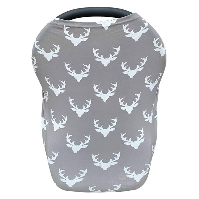 Baby Car Seat Cover Deer Printing Nursing Cover Extra Soft Extra Stretchy