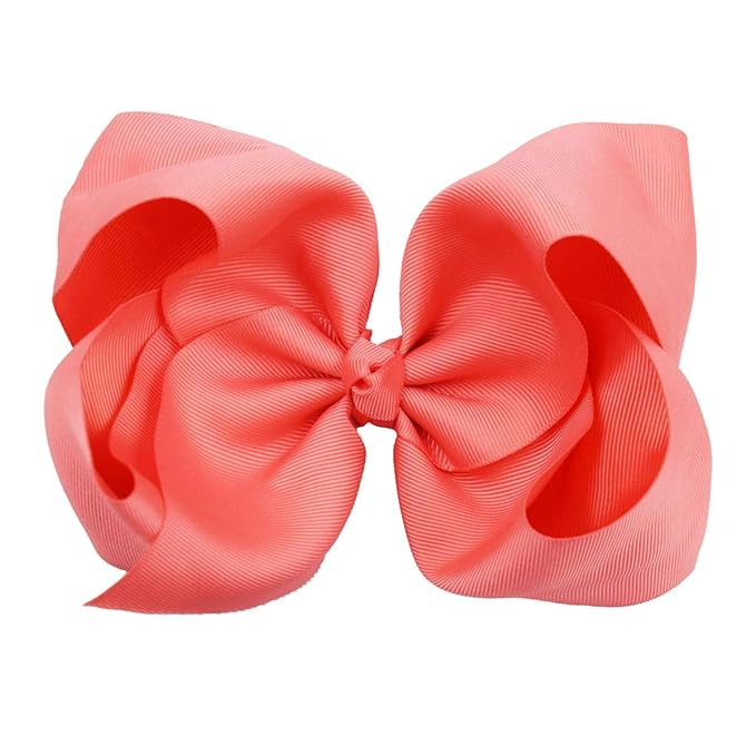 DeD 20 Pcs 8" Hair Bows Clips Boutique Grosgrain Ribbon Big Large Bows Alligator Hair Accessories For Baby Girls Teens Kids