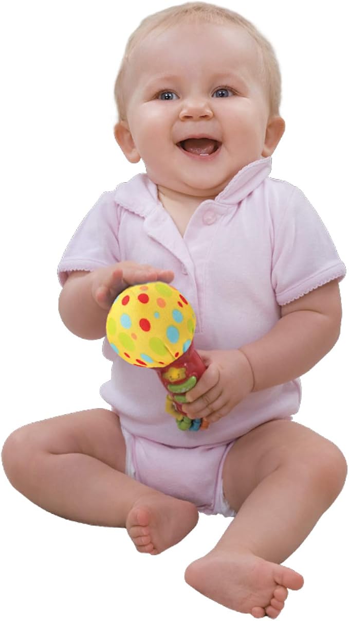 KiddoLab Baby Microphone Toy. My First Kids Microphone with Sounds and Teethers/Rattle. Battery Operated Toy for Toddlers and Babies 3-36 Months