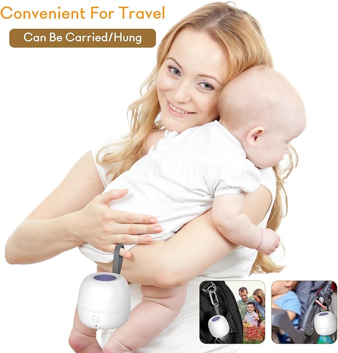 StarWin Portable Pacifier Sanitizer On The Go, Newborn Pacifier Holder, Mini Pacifier Storage Case for Travel, Keep's Baby's Binkies Clean (Carry-On 4-Inch)