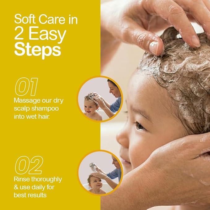 BELLA B Bee Gone Cradle Cap Baby Shampoo Treatment, 8 oz, Organic Natural Dry Scalp Shampoo For Babies