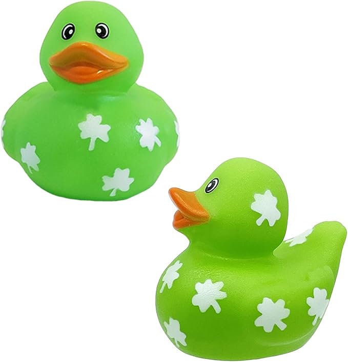 The Dreidel Company St. Patrick's Holiday Rubber Duck Toy Duckies for Kids, Bath Birthday Gifts Baby Showers Summer Beach and Pool Activity, 2" (200-Pack)