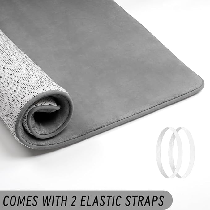 Baby Play Mat for Floor, 1.2″ Thick Foam 59X39 Playpen Mat, Ultra-Soft Velvet for Tummy Time & Crawling, Non-Slip Backing and Easy to Clean, Safe for Infants, Toddlers, and Kids (Gray)