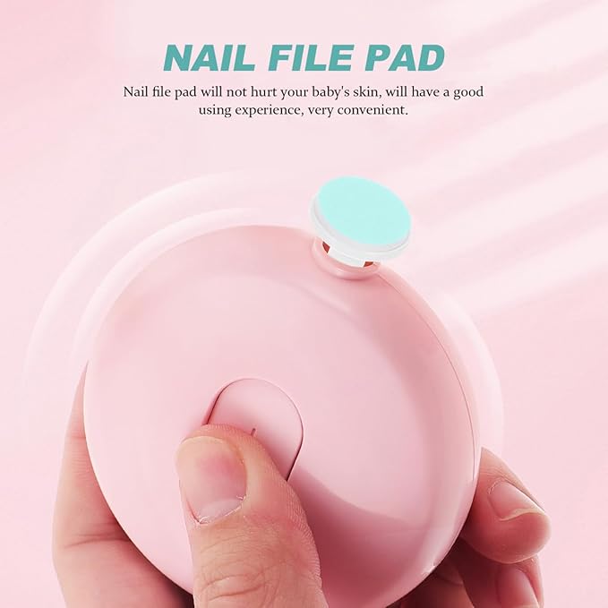 Homoyoyo 12Pcs Baby Nail File Replacement Heads Electric Nail Trimmer Replacement Pads for Infant Care Safe Grinding Accessory