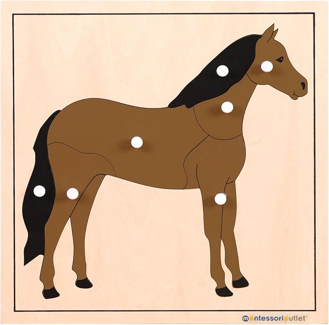 Montessori Outlet Horse Puzzle for Children 3-6 Years Montessori Education at School and Home