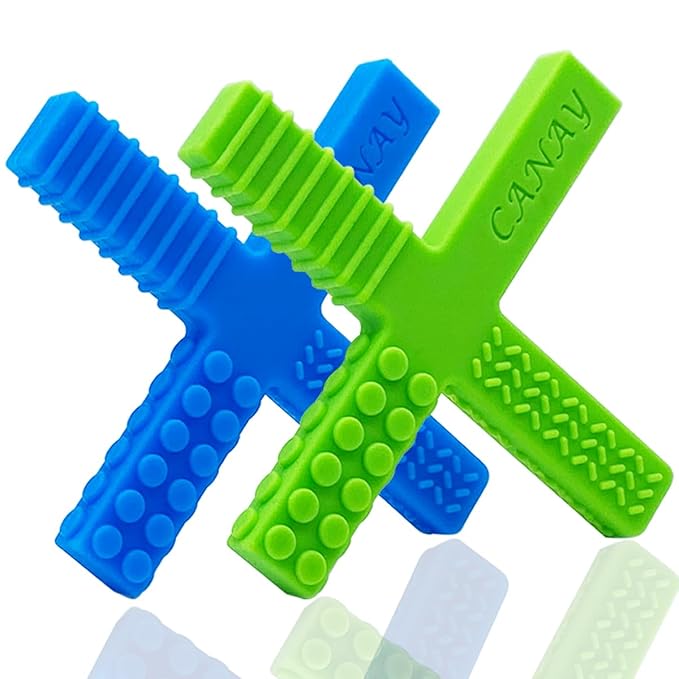 Xtra Tough Sensory Chew Stick Toys for Kids, Boys & Girls – Designed for Autism, Teething, Chewing, ADHD, SPD, Oral Motor Needs – for Moderate & Aggressive Chewers (2 Pack)