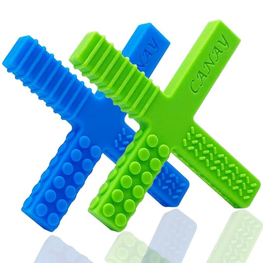 Xtra Tough Sensory Chew Stick Toys for Kids, Boys & Girls – Designed for Autism, Teething, Chewing, ADHD, SPD, Oral Motor Needs – for Moderate & Aggressive Chewers (2 Pack)
