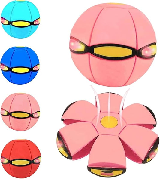 Magic Ball, Magic Metaball, Children Bouncing Ball, Parent-Child Interaction, Dual Form Freely Switchable, with 6 Light for Kid
