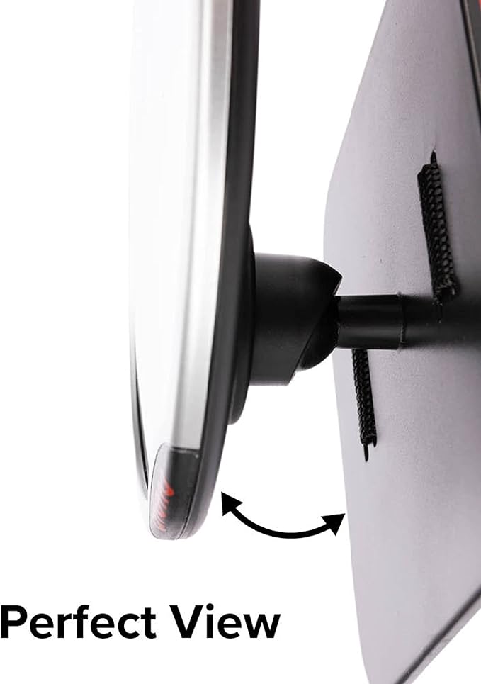 Diono Easy View Pack of 2 Baby Car Mirrors, Safety Car Seat Mirror for Rear Facing Infant, Fully Adjustable with 360 Rotation, Wide Crystal Clear View, Shatterproof, Crash Tested