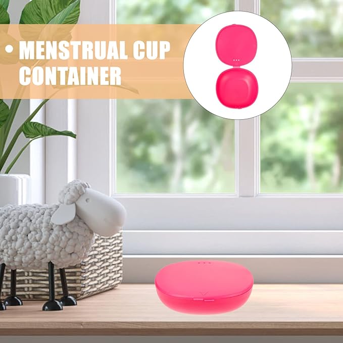 Beavorty Storage Box Plastic Compact Holder for Reusable Period Cups Travel and Home Organization 1.3X1.3X0.3 Inches
