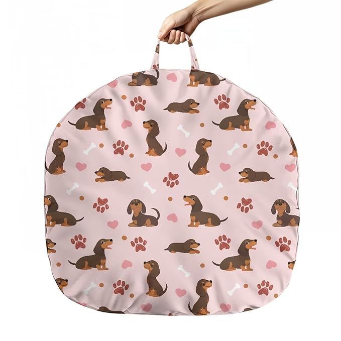 Dachshund and Paw Newborn Lounger Pillow Cover Removable Protector Cover for Infant Lounger Pillow, Soft Snug Fitted Baby Lounger Slipcover Easy to Use and Dustptoof
