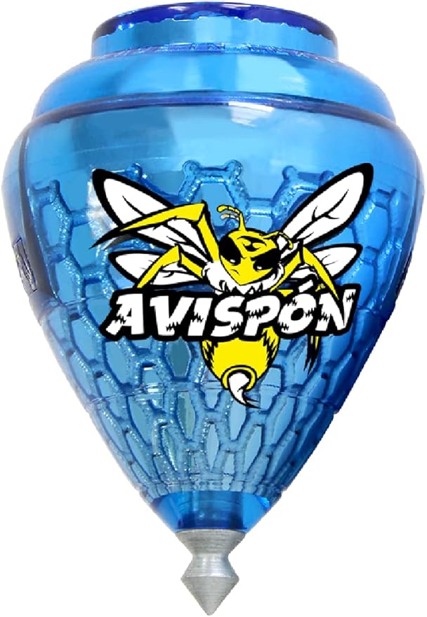 3 Pack Avispon Durable Plastic Spin Tops for Kids Metal Tip Made in Mexico - Trompo Mexicano Avispon Plco Durable & Punta de Metal (Pack of 3 Assorted Colors)