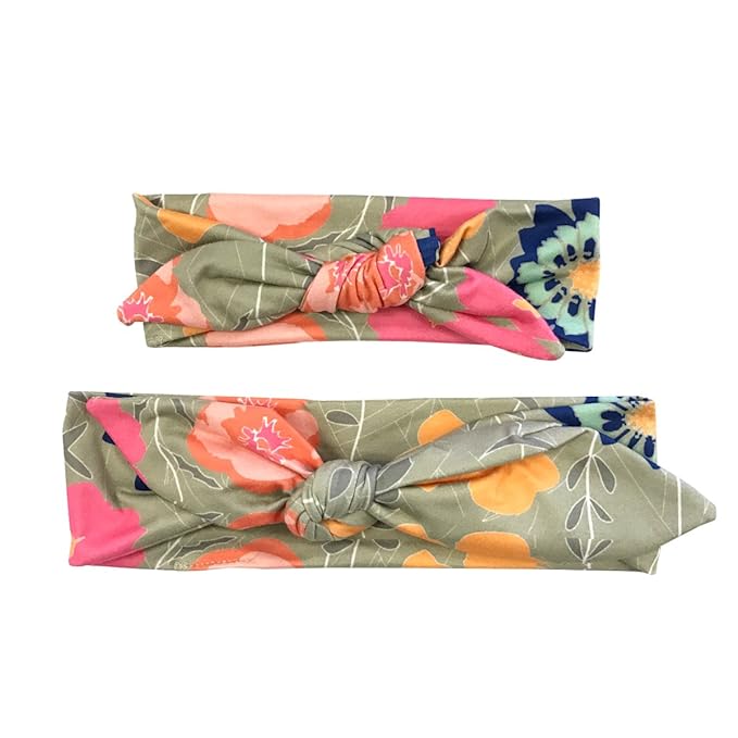 Wrapables® Mommy and Me Boho Headband Headwrap, Floral Fun