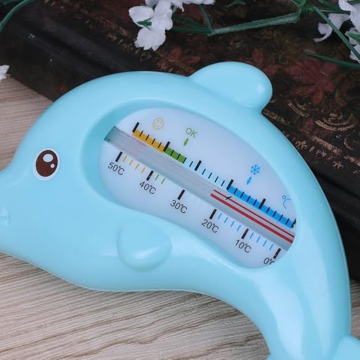 Baby Bathing Water Thermometer Dolphin Shape Water Temperature Tool Infants Toddler Shower Safety Thermometer Infant Baby Spas Bath Toys Pool Ideal Gift for Toddlers Boys Girls Kids Children