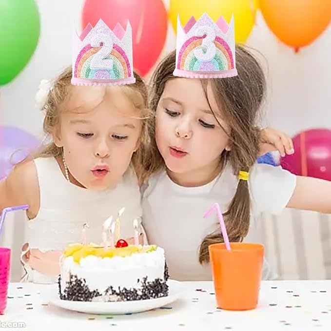 Boy Girl Birthday Crown, Prince Princess Birthday Hat Headband Tiara Crown Cake Photo Prop Party Decorations