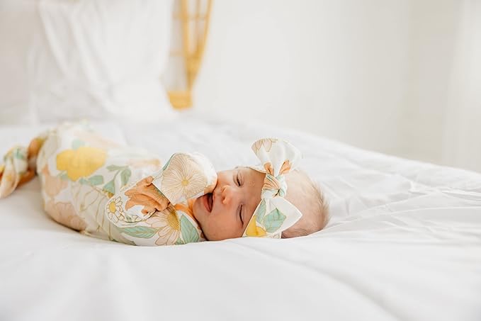 Copper Pearl Baby Bows: Stylish Headbands for Baby Girls, Premium Soft and Stretchy Baby Headbands, Perfect for Newborns, Trendy Designs - Rose