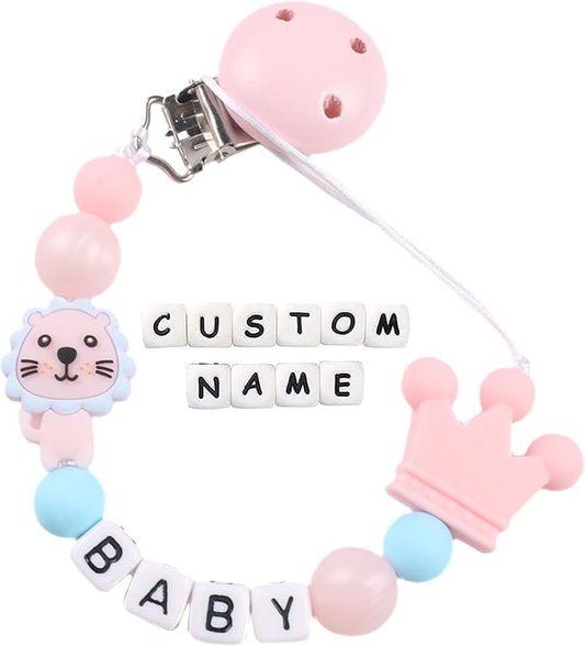 Custom Pacifier Clip with Customized Name Customized Stroller Clip Holder with Name Personalized Pacifier Holder
