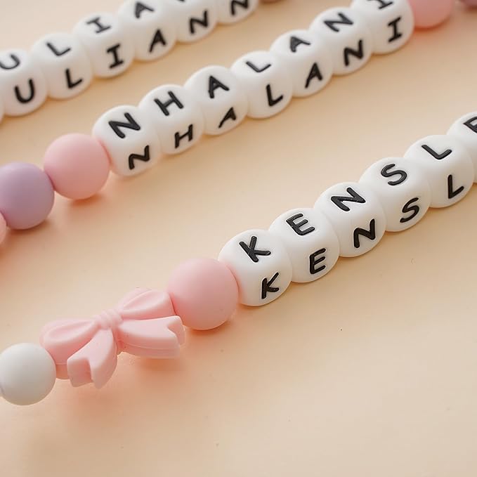 Personalized Pacifier Clip with Name Custom Pacifier Holder with Name Newborn Baby Gift Sets (Butterfly)