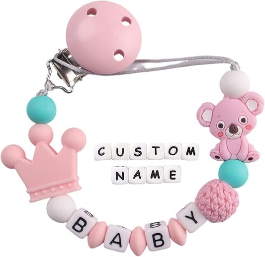 Personalized Pacifier Clip Customized Pacifier Clip with Custom Name Custom Pacifier Clip Holder with Name