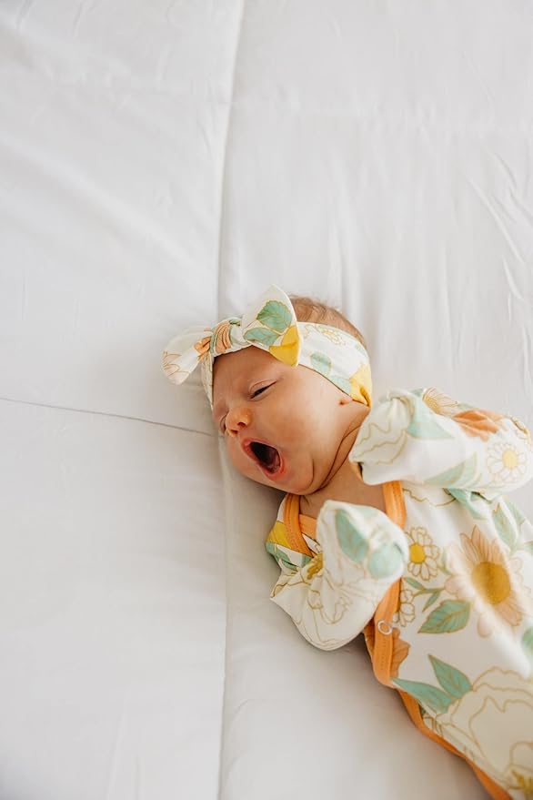 Copper Pearl Baby Bows: Stylish Headbands for Baby Girls, Premium Soft and Stretchy Baby Headbands, Perfect for Newborns, Trendy Designs - Rose