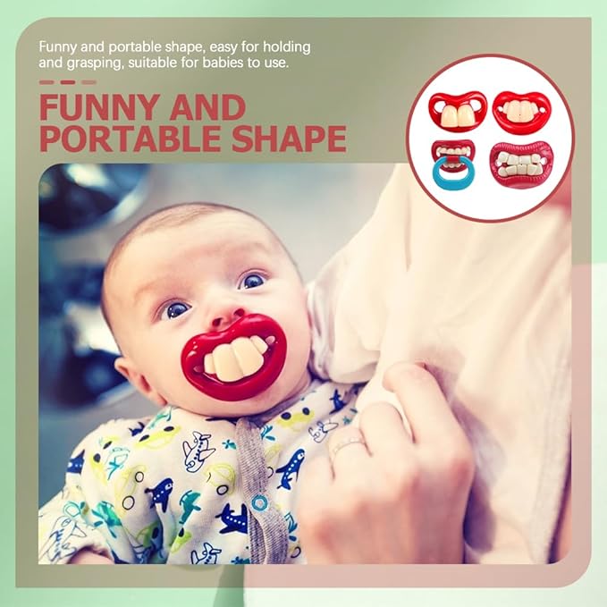 LUOZZY 8pcs Funny Baby Pacifiers Silicone Newborn Baby Teeth Pacifiers Cute Baby Pacifier Soft Newborn Soothing Teething Toy
