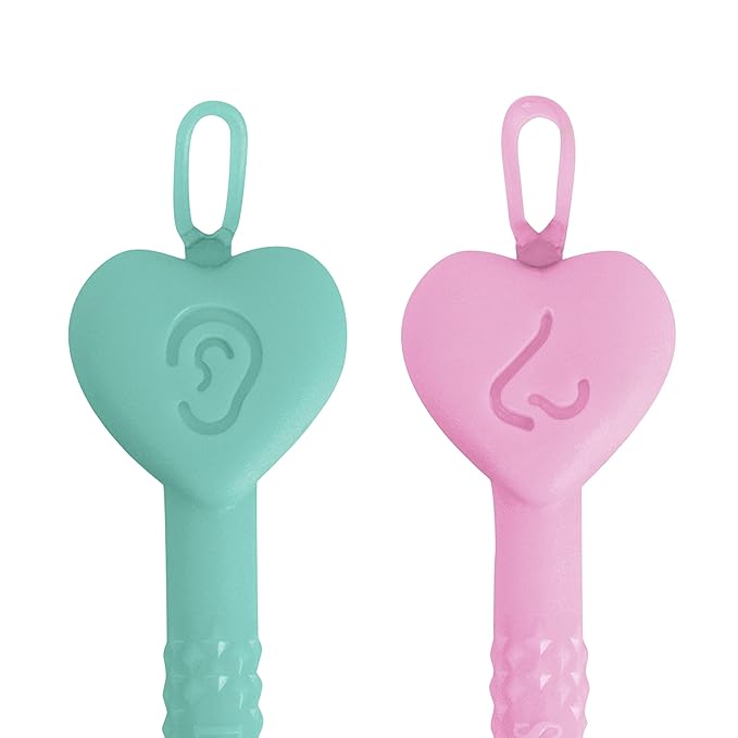 Dr. Talbot's Safe Ear Wax Removal Tool and Nose Cleaner for Baby with Travel Case - 2-Pack - Girl