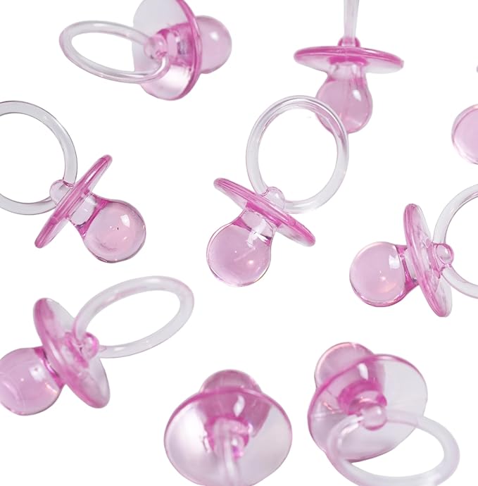 Baby Pacifier 2.5" Baby Shower Favors Decoration (Pink, 36 Count)