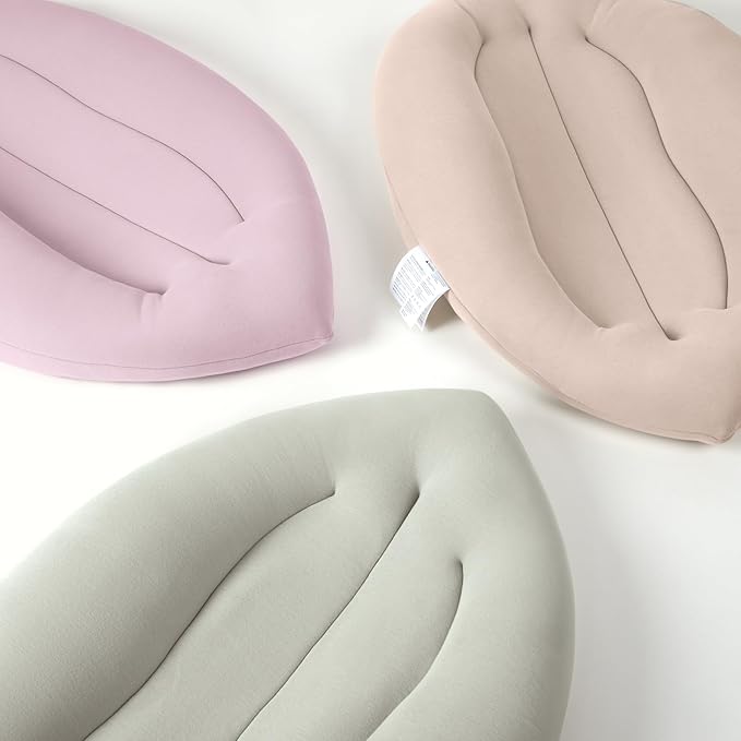 Baby Lounger for Newborn: Skin-Friendly & Breathable for 0-12 Months Infant Tummy Time Playtime & Diaper Changes - Portable & Lightweight Cushion for New Parents (Pink)