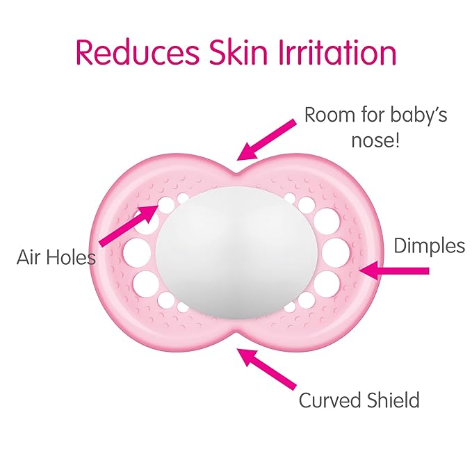 MAM Original Matte Baby Pacifier, Nipple Shape Helps Promote Healthy Oral Development, Sterilizer Case, Boy, 6-16 Months (Pack of 2)