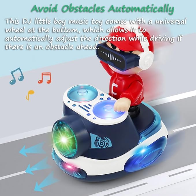 Miracland DJ Dancing Toy, DJ Musical Toy for Toddlers Scratch DJing Boy Dancing with Dynamic Music and Colorful Lights (Green)