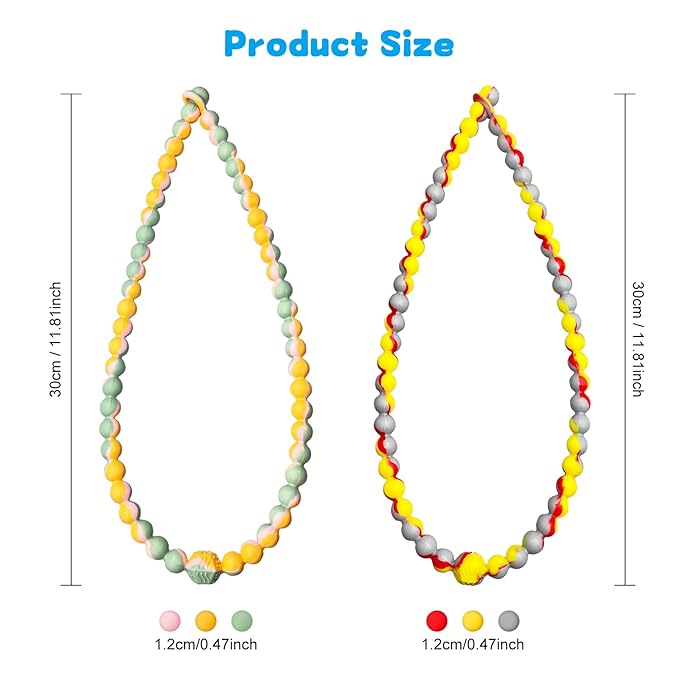 Teething Necklace for Baby,Tooth Grinding Toys，Sensory Chew Necklace for Kids, Girls,Boys,Adult with Autism, ADHD,Teething Beads for Babies