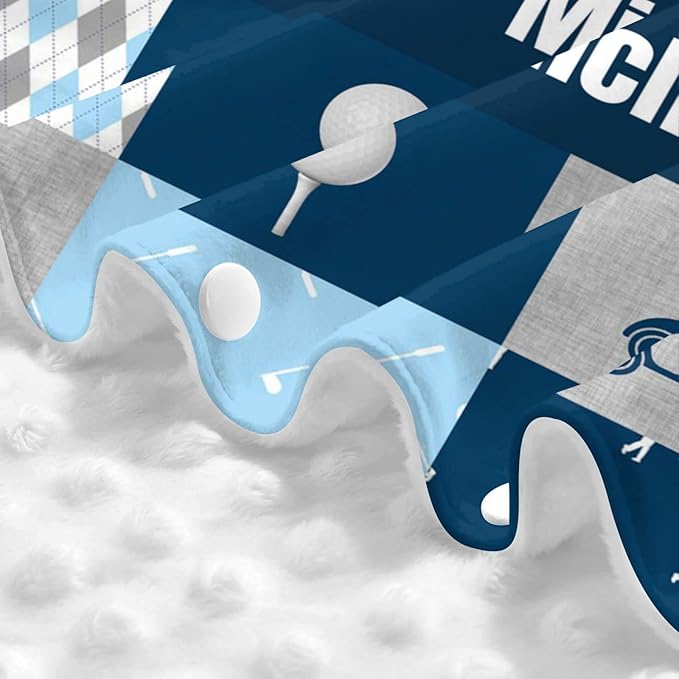 Personalized Baby Car Seat Canopy for Babies with Name, Custom Car Seat Covers for Boys, Infant Opening Minky Nursing Breastfeeding Stroller Cover Carseat Canopies for Newborn (Golf Theme)