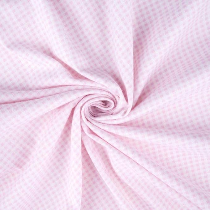 SheetWorld Baby Fitted Cradle Sheet 18 x 36 inches, 100% Cotton Jersey Hypoallergenic Sheet, Unisex Boy Girl, Pink Gingham, Made in USA