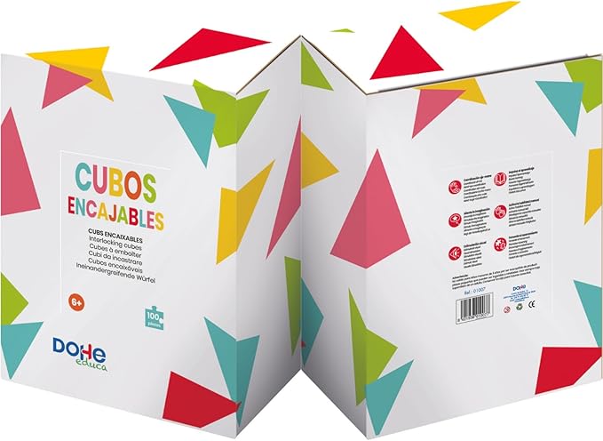 DOHE Educa-Juego Adjustable Cubes for Children (100 pcs.), Multicoloured, 24 x 10 x 4 cm (01007)