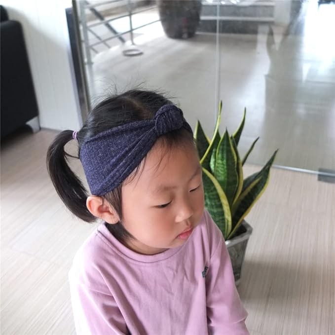 Sugarmelon Baby Headbands Stretchy Hairbands Hair Bow Elastics for Baby Girls Newborn Toddlers Infant Kids (Knot Headband Mauve)